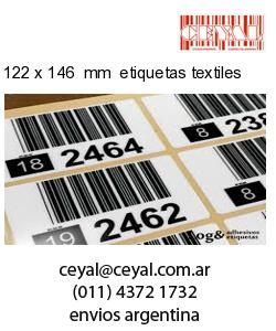 122 x 146  mm  etiquetas textiles