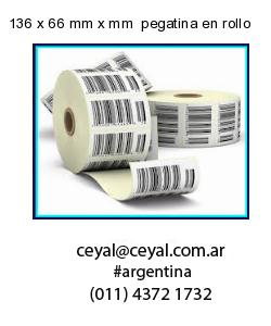 136 x 66 mm x mm  pegatina en rollo