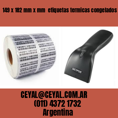 149 x 182 mm x mm  etiquetas termicas congelados