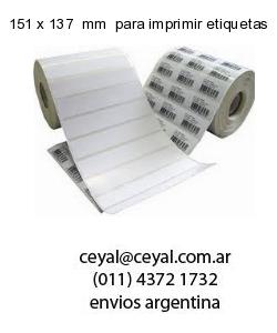 151 x 137  mm  para imprimir etiquetas