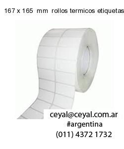 167 x 165  mm  rollos termicos etiquetas