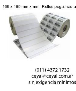 168 x 189 mm x mm  Rollos pegatinas adhesivas