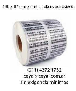 169 x 97 mm x mm  stickers adhesivos en rollos