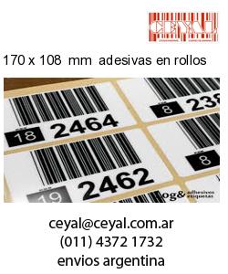 170 x 108  mm  adesivas en rollos