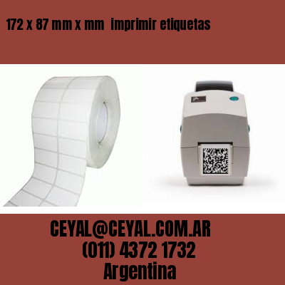 172 x 87 mm x mm  imprimir etiquetas