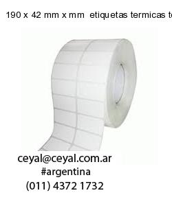 190 x 42 mm x mm  etiquetas termicas top