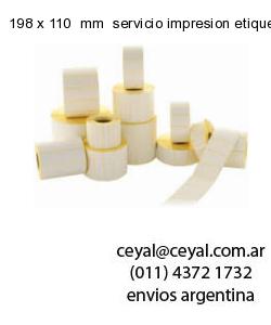198 x 110  mm  servicio impresion etiquetas correlativas