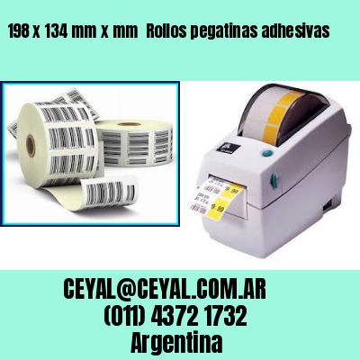 198 x 134 mm x mm  Rollos pegatinas adhesivas