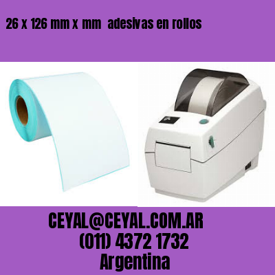 26 x 126 mm x mm  adesivas en rollos