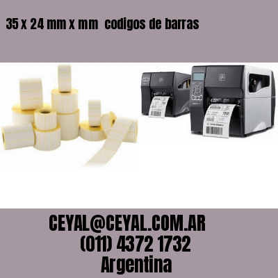 35 x 24 mm x mm  codigos de barras