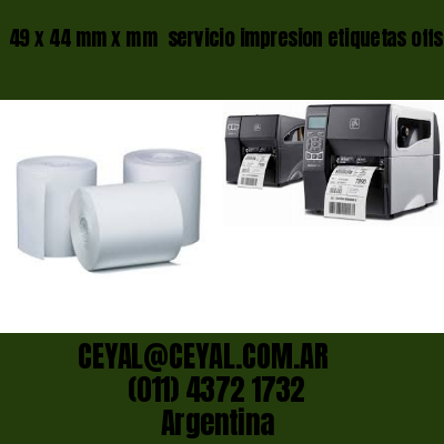 49 x 44 mm x mm  servicio impresion etiquetas offset