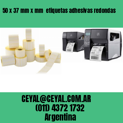 50 x 37 mm x mm  etiquetas adhesivas redondas