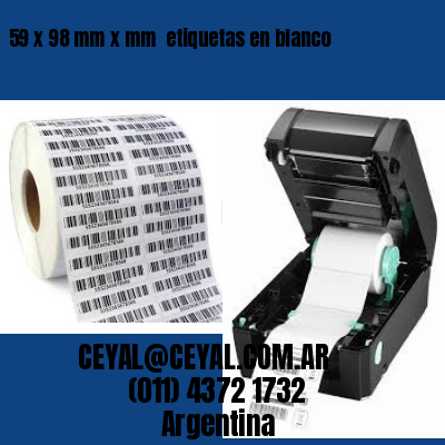 59 x 98 mm x mm  etiquetas en blanco