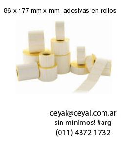 86 x 177 mm x mm  adesivas en rollos