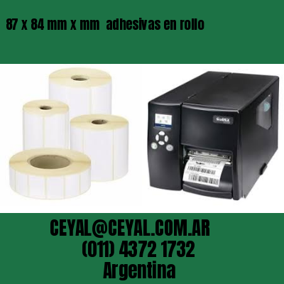 87 x 84 mm x mm  adhesivas en rollo