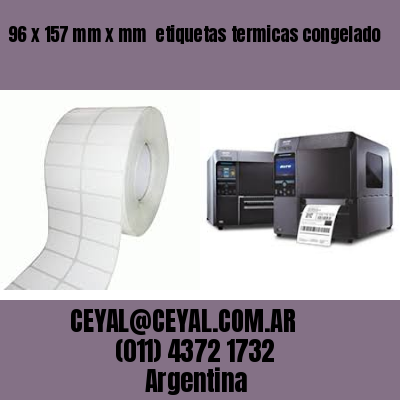 96 x 157 mm x mm  etiquetas termicas congelado