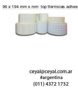 96 x 194 mm x mm  top ttermicas adhesivas