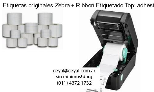 Etiquetas originales Zebra   Ribbon Etiquetado Top: adhesivo   ribbo