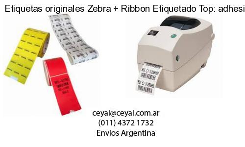 Etiquetas originales Zebra   Ribbon Etiquetado Top: adhesivo   ribbo