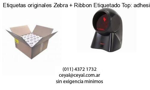 Etiquetas originales Zebra   Ribbon Etiquetado Top: adhesivo   ribbo