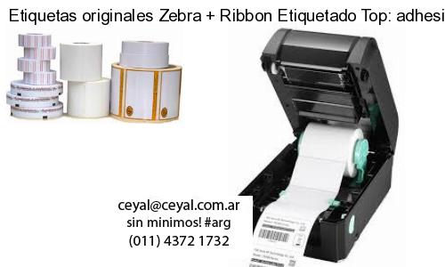 Etiquetas originales Zebra   Ribbon Etiquetado Top: adhesivo   ribbo