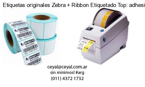 Etiquetas originales Zebra   Ribbon Etiquetado Top: adhesivo   ribbo