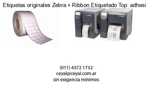 Etiquetas originales Zebra   Ribbon Etiquetado Top: adhesivo   ribbo