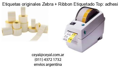 Etiquetas originales Zebra   Ribbon Etiquetado Top: adhesivo   ribbo