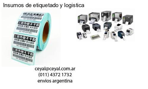 Insumos de etiquetado y logistica