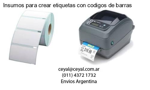 Insumos para crear etiquetas con codigos de barras