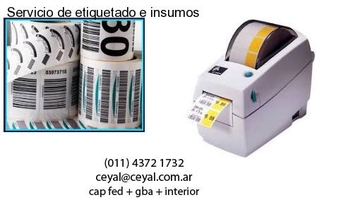 Servicio de etiquetado e insumos