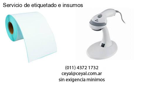 Servicio de etiquetado e insumos