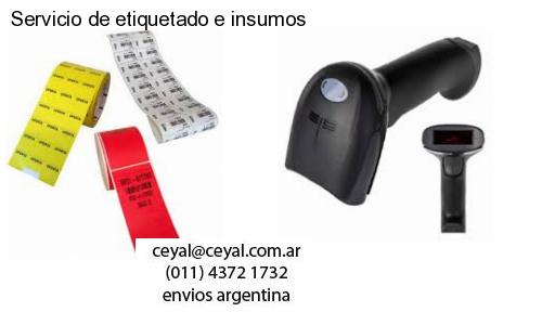 Servicio de etiquetado e insumos