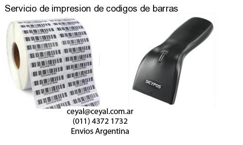 Servicio de impresion de codigos de barras