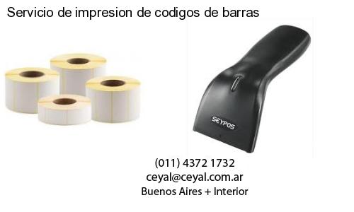 Servicio de impresion de codigos de barras