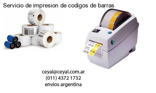 Servicio de impresion de codigos de barras