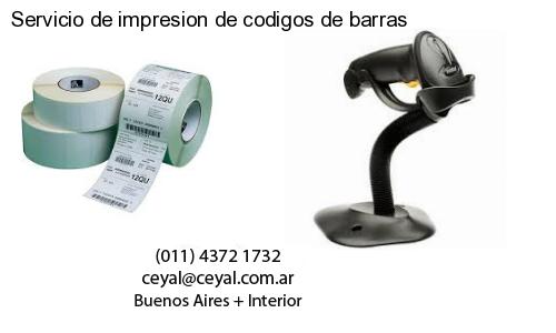 Servicio de impresion de codigos de barras