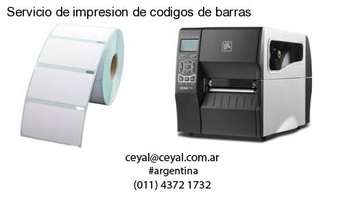 Servicio de impresion de codigos de barras