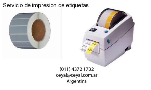 Servicio de impresion de etiquetas