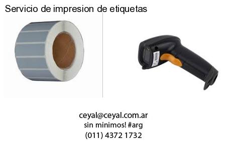 Servicio de impresion de etiquetas