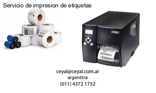 Servicio de impresion de etiquetas