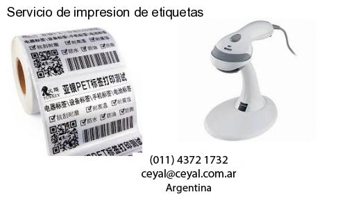 Servicio de impresion de etiquetas