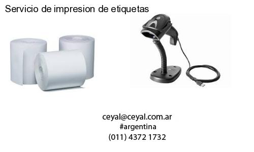 Servicio de impresion de etiquetas