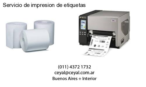 Servicio de impresion de etiquetas