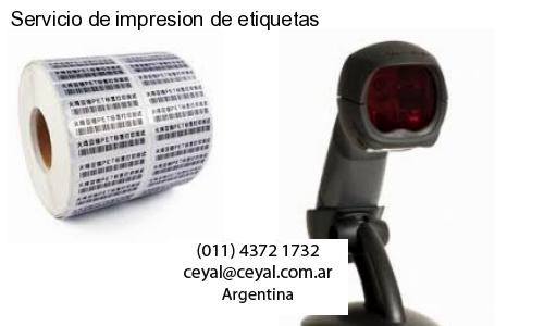 Servicio de impresion de etiquetas