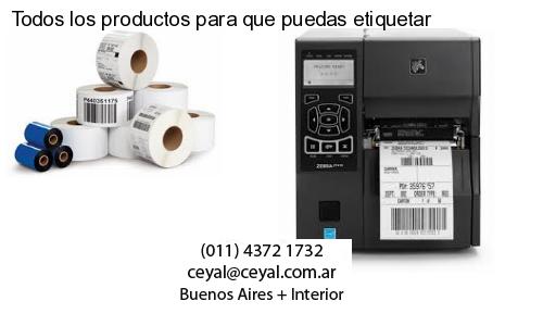 Todos los productos para que puedas etiquetar
