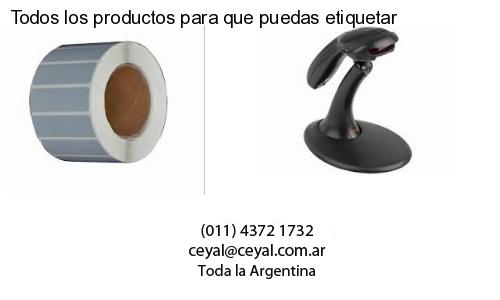 Todos los productos para que puedas etiquetar