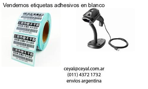 Vendemos etiquetas adhesivos en blanco