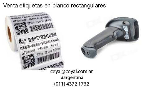 Venta etiquetas en blanco rectangulares