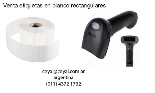 Venta etiquetas en blanco rectangulares